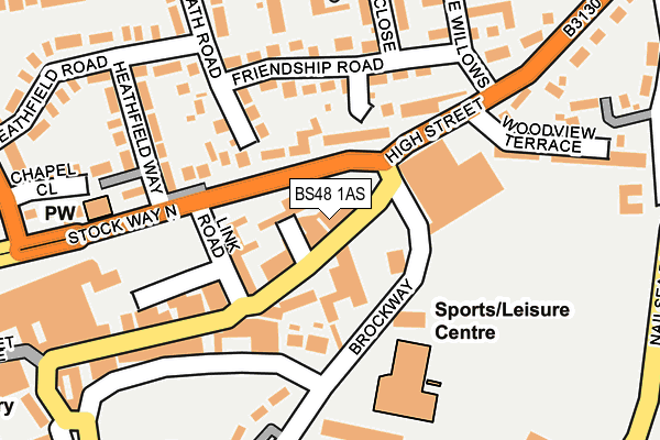 BS48 1AS map - OS OpenMap – Local (Ordnance Survey)