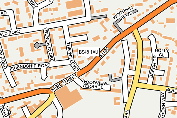 BS48 1AU map - OS OpenMap – Local (Ordnance Survey)