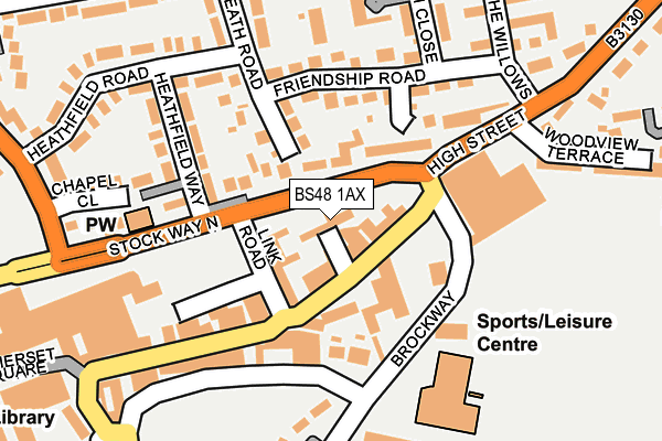 BS48 1AX map - OS OpenMap – Local (Ordnance Survey)