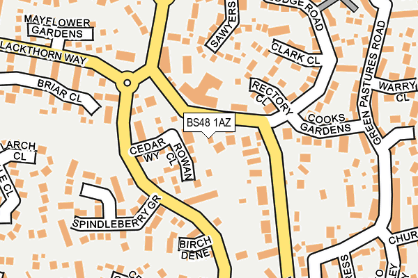BS48 1AZ map - OS OpenMap – Local (Ordnance Survey)