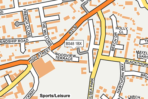 BS48 1BX map - OS OpenMap – Local (Ordnance Survey)