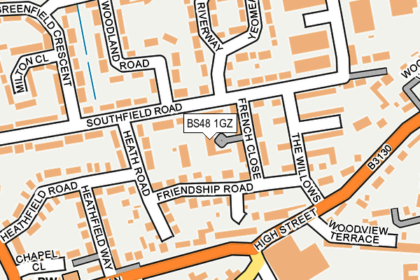 BS48 1GZ map - OS OpenMap – Local (Ordnance Survey)