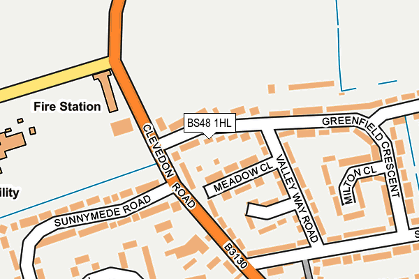 BS48 1HL map - OS OpenMap – Local (Ordnance Survey)