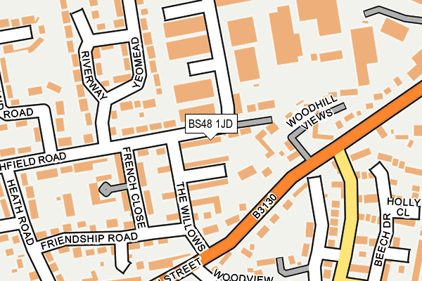 BS48 1JD map - OS OpenMap – Local (Ordnance Survey)