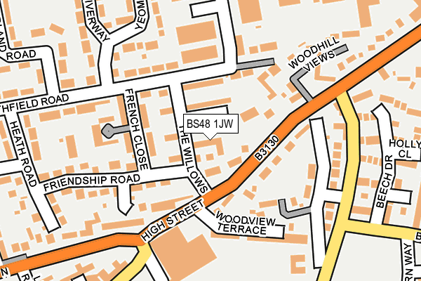 BS48 1JW map - OS OpenMap – Local (Ordnance Survey)