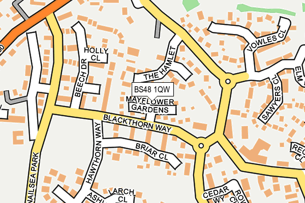 BS48 1QW map - OS OpenMap – Local (Ordnance Survey)
