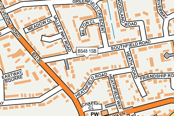 BS48 1SB map - OS OpenMap – Local (Ordnance Survey)