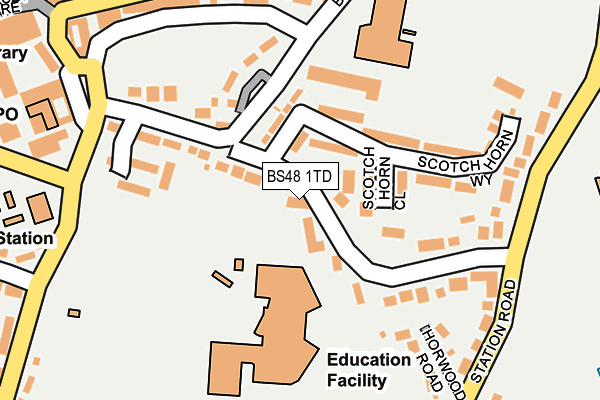 BS48 1TD map - OS OpenMap – Local (Ordnance Survey)