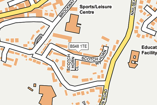 BS48 1TE map - OS OpenMap – Local (Ordnance Survey)
