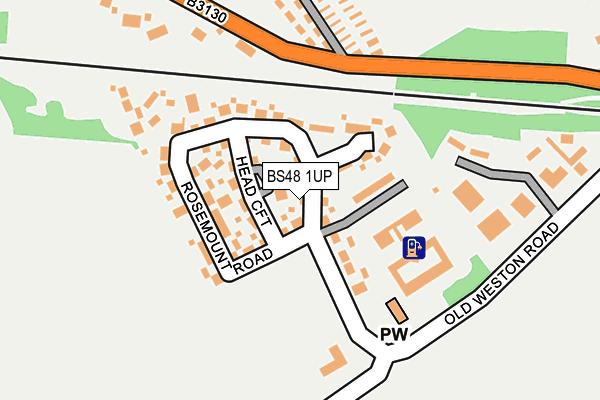 BS48 1UP map - OS OpenMap – Local (Ordnance Survey)