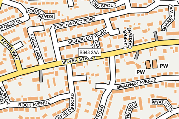 BS48 2AA map - OS OpenMap – Local (Ordnance Survey)