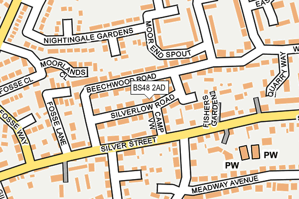 BS48 2AD map - OS OpenMap – Local (Ordnance Survey)
