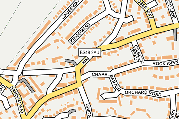 BS48 2AU map - OS OpenMap – Local (Ordnance Survey)