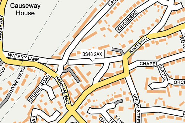 BS48 2AX map - OS OpenMap – Local (Ordnance Survey)