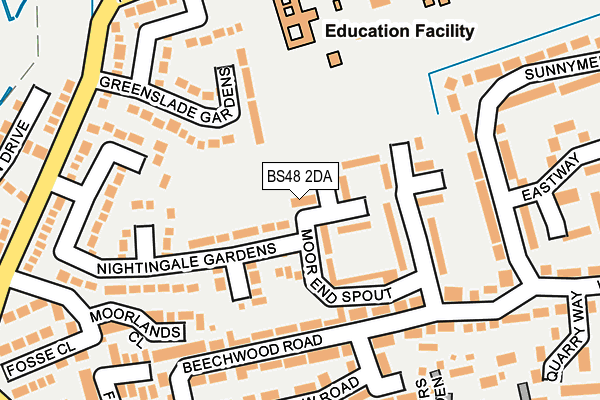 BS48 2DA map - OS OpenMap – Local (Ordnance Survey)