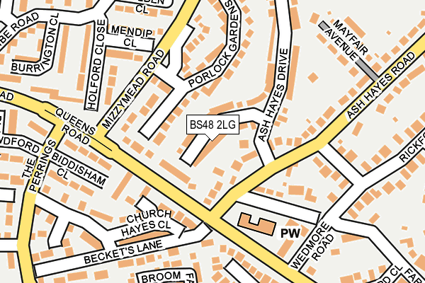 BS48 2LG map - OS OpenMap – Local (Ordnance Survey)