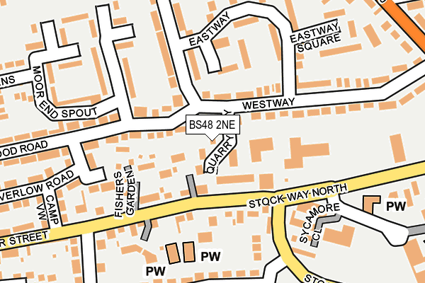 BS48 2NE map - OS OpenMap – Local (Ordnance Survey)