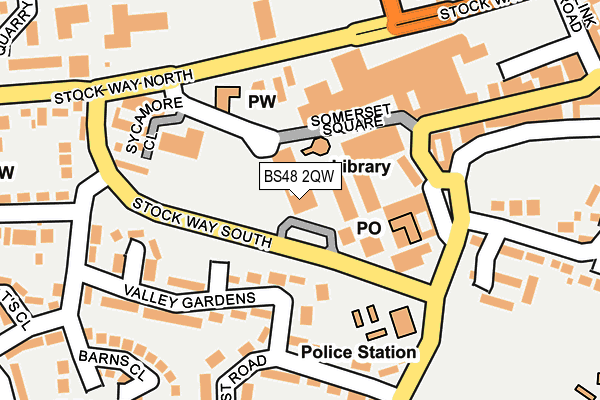 BS48 2QW map - OS OpenMap – Local (Ordnance Survey)