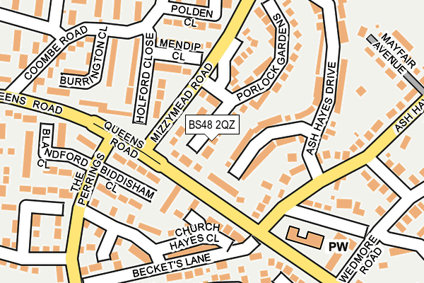BS48 2QZ map - OS OpenMap – Local (Ordnance Survey)