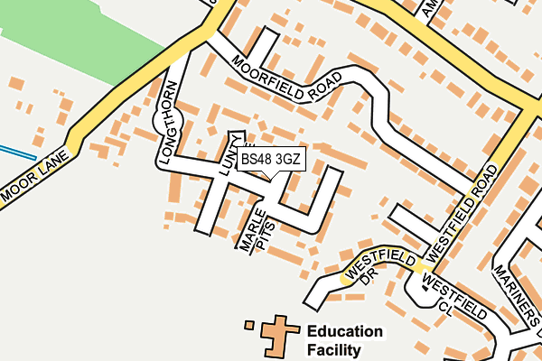BS48 3GZ map - OS OpenMap – Local (Ordnance Survey)