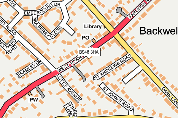 BS48 3HA map - OS OpenMap – Local (Ordnance Survey)