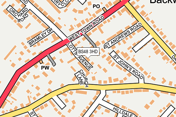 BS48 3HD map - OS OpenMap – Local (Ordnance Survey)
