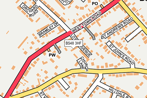 BS48 3HF map - OS OpenMap – Local (Ordnance Survey)