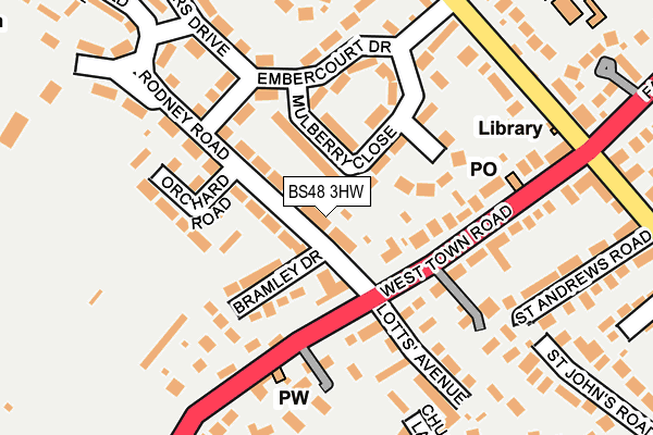 BS48 3HW map - OS OpenMap – Local (Ordnance Survey)
