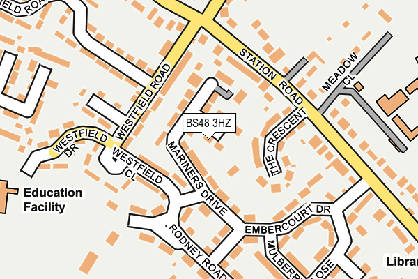 BS48 3HZ map - OS OpenMap – Local (Ordnance Survey)