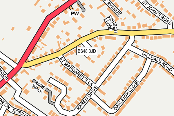 BS48 3JD map - OS OpenMap – Local (Ordnance Survey)