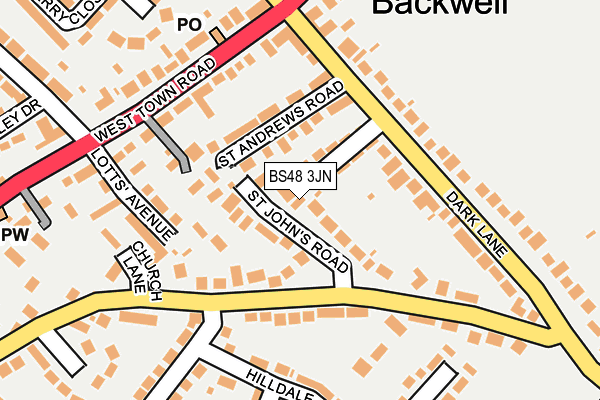 BS48 3JN map - OS OpenMap – Local (Ordnance Survey)