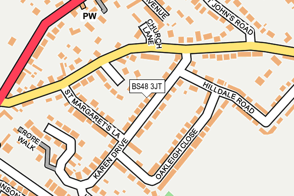 BS48 3JT map - OS OpenMap – Local (Ordnance Survey)
