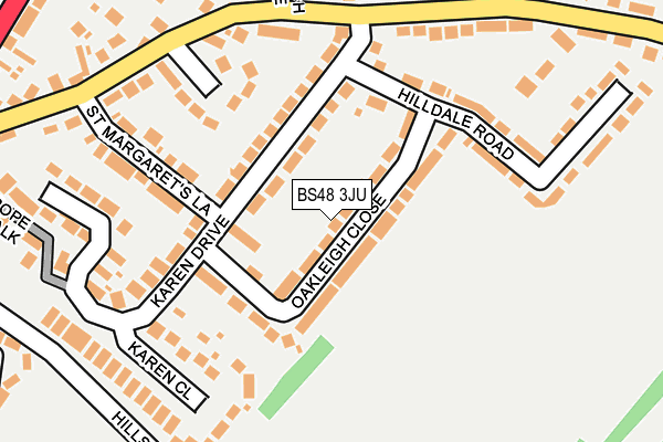 BS48 3JU map - OS OpenMap – Local (Ordnance Survey)