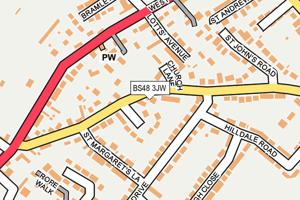 BS48 3JW map - OS OpenMap – Local (Ordnance Survey)