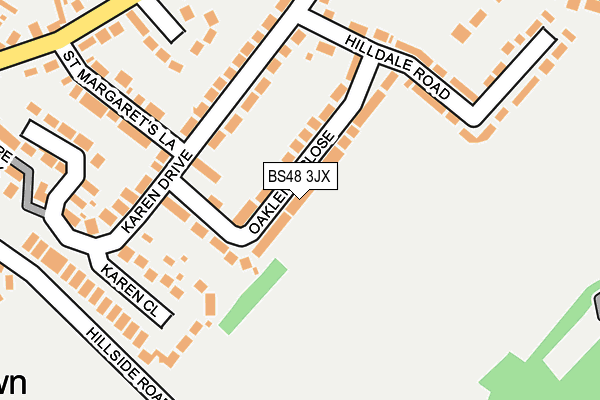 BS48 3JX map - OS OpenMap – Local (Ordnance Survey)