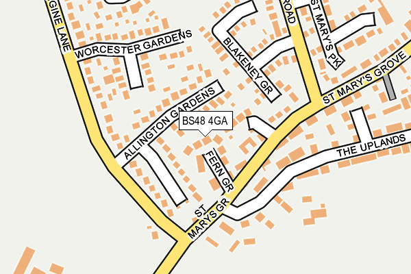 BS48 4GA map - OS OpenMap – Local (Ordnance Survey)