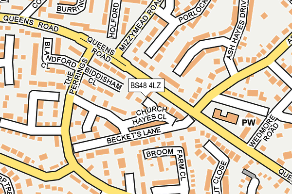 BS48 4LZ map - OS OpenMap – Local (Ordnance Survey)