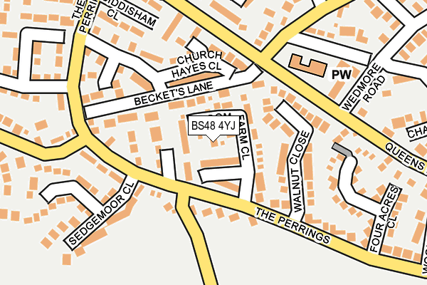 BS48 4YJ map - OS OpenMap – Local (Ordnance Survey)