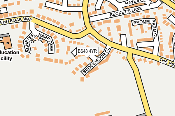BS48 4YR map - OS OpenMap – Local (Ordnance Survey)