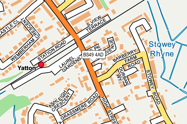 BS49 4AD map - OS OpenMap – Local (Ordnance Survey)