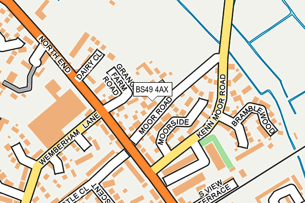 BS49 4AX map - OS OpenMap – Local (Ordnance Survey)