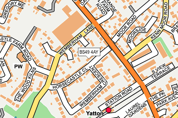 BS49 4AY map - OS OpenMap – Local (Ordnance Survey)