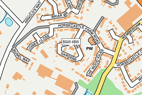 BS49 4BW map - OS OpenMap – Local (Ordnance Survey)