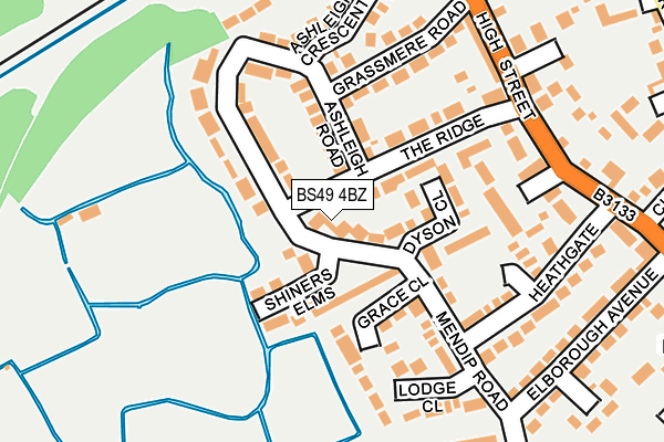 BS49 4BZ map - OS OpenMap – Local (Ordnance Survey)