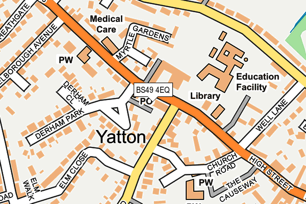 Map of YATTON MASTOR & CO LTD at local scale