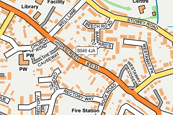BS49 4JA map - OS OpenMap – Local (Ordnance Survey)