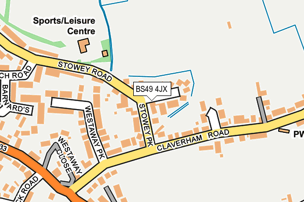 BS49 4JX map - OS OpenMap – Local (Ordnance Survey)
