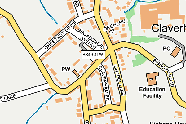 BS49 4LW map - OS OpenMap – Local (Ordnance Survey)