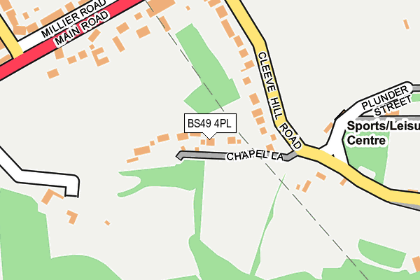 BS49 4PL map - OS OpenMap – Local (Ordnance Survey)