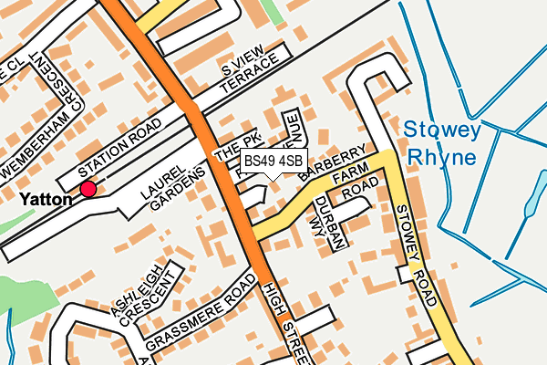BS49 4SB map - OS OpenMap – Local (Ordnance Survey)